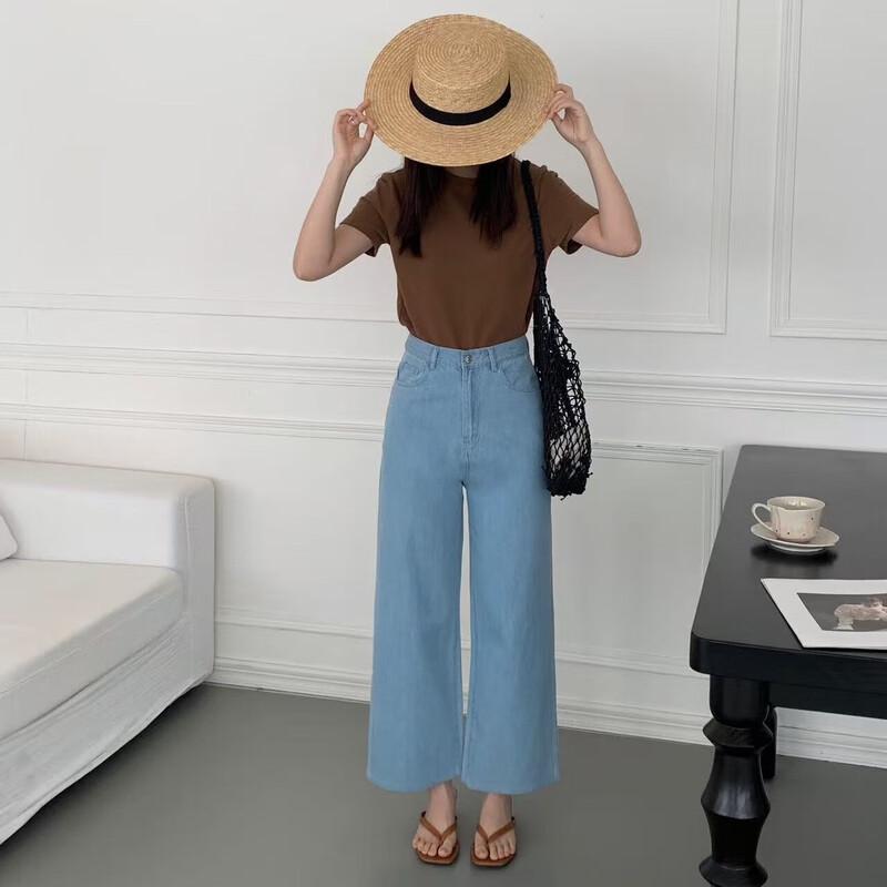 

VITABERRY Women s Relaxed Fit Wide-Leg Denim Pants XS