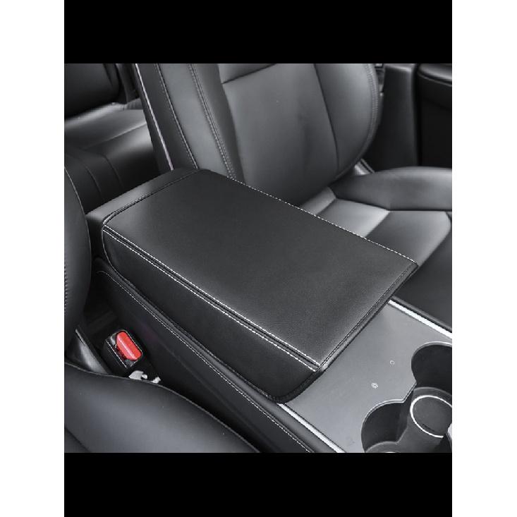 Car Armrest Box Protective Cover For Tesla Model 3 Y 2022 Central Control Armrest Cover Leather Accessories Decoration