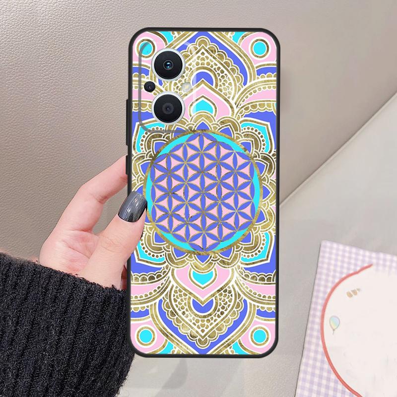 Flower Life In Lotus Pastel Golds Funda For OPPO Reno 10 11 12 13 14 Pro 8 7 Lite 11F 12F 13F 14F OPPO Find X8 X5 X6 X9 Pro Case