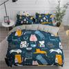 Cartoon Cat Down Comforter Set Bedding Set 3-piece Duvet Cover Set