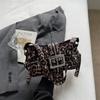 Modische Niet Punk Stil Damen PU Schultertaschen Retro Leopard Damen Unterarmtasche High-End Gürtel Design Coole Mädchen Handtaschen