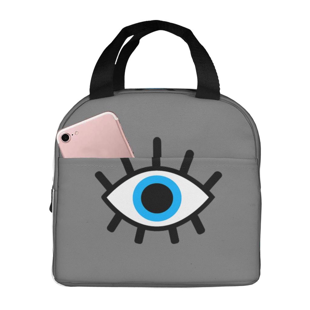 Eyes Pattern Lunch Bag Large Capacity Thermal Insulated Lunch Tote Lightweight Women's Lunch Box Bag for Work School Picnics