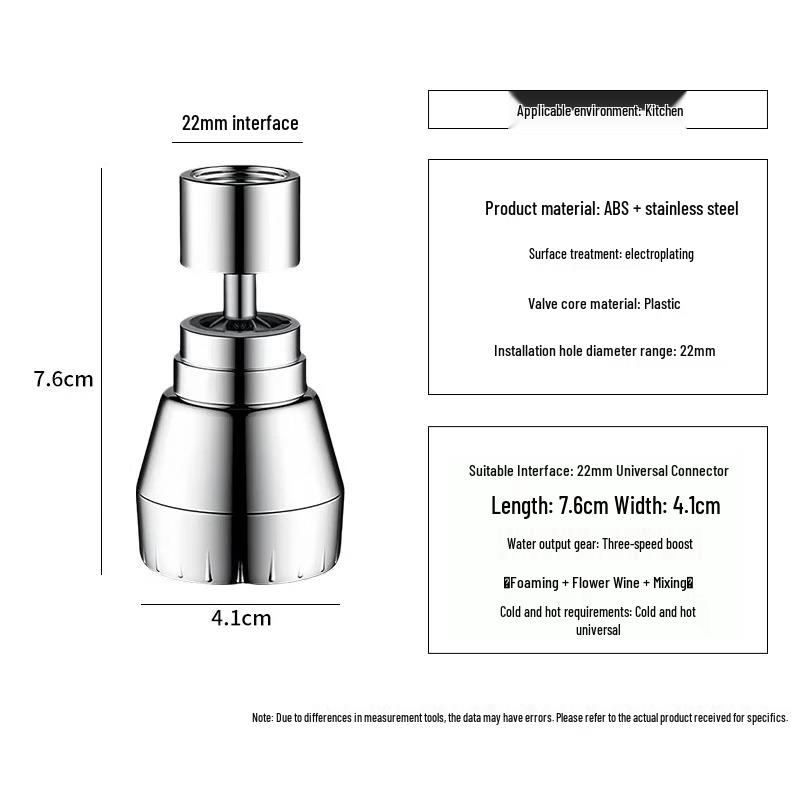 Universal Rotatable Kitchen Faucet Extender