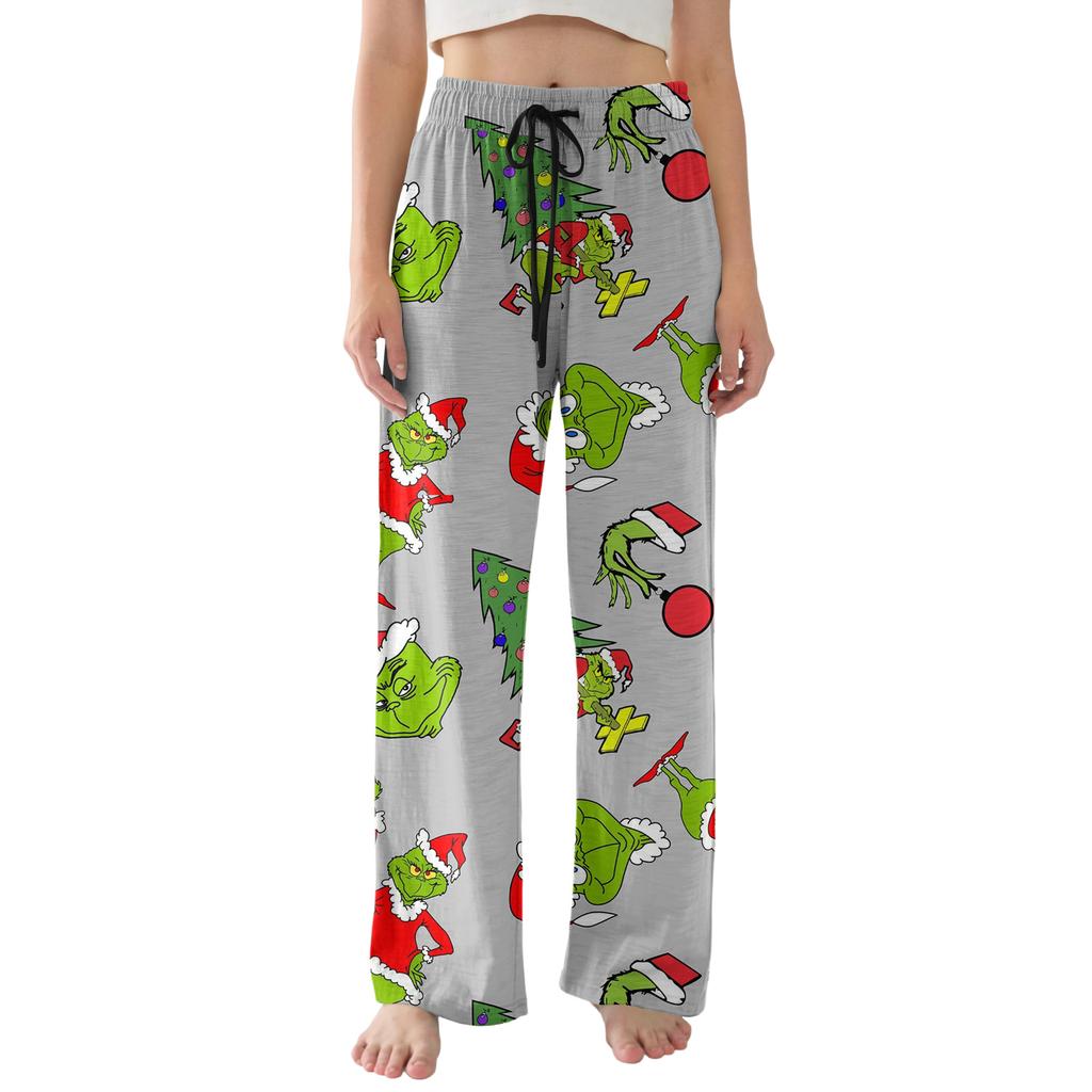 Pantalon de Pyjama pour Femme Léger Décontracté Confortable Pantalon Palazzo Vêtements de Nuit Vêtements d'Intérieur Bas Avec Poches