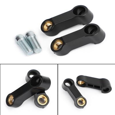Motorrad Spiegelverlängerung Erhöhung Verlängerungshalterung Schwarz 10mm M10 Passend für Honda