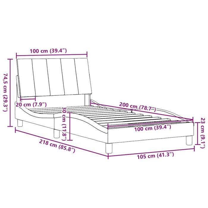 VidaXL Bed Frames Without Mattress Hanko Light Grey 100x200 Cm Fabric 3310370