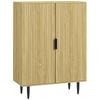 Space-Saving Shoe Cabinet for 15 Pairs of Shoes with 4 Adjustable Shelves, 80x38x110cm, Oak