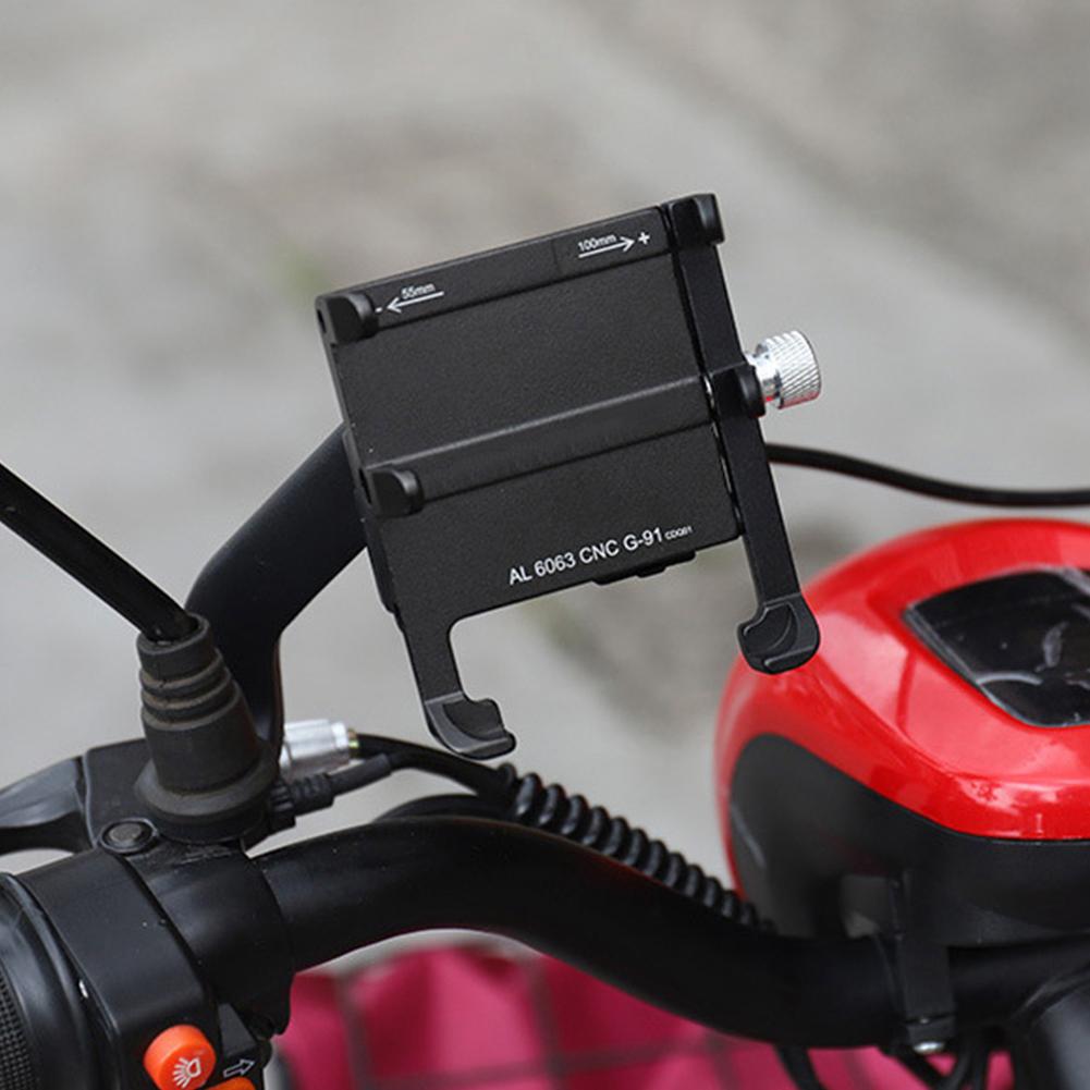 Chargeable Electromobile Phone Holder Handlebar Clamp Ring Bracket for Motorbike Cycling