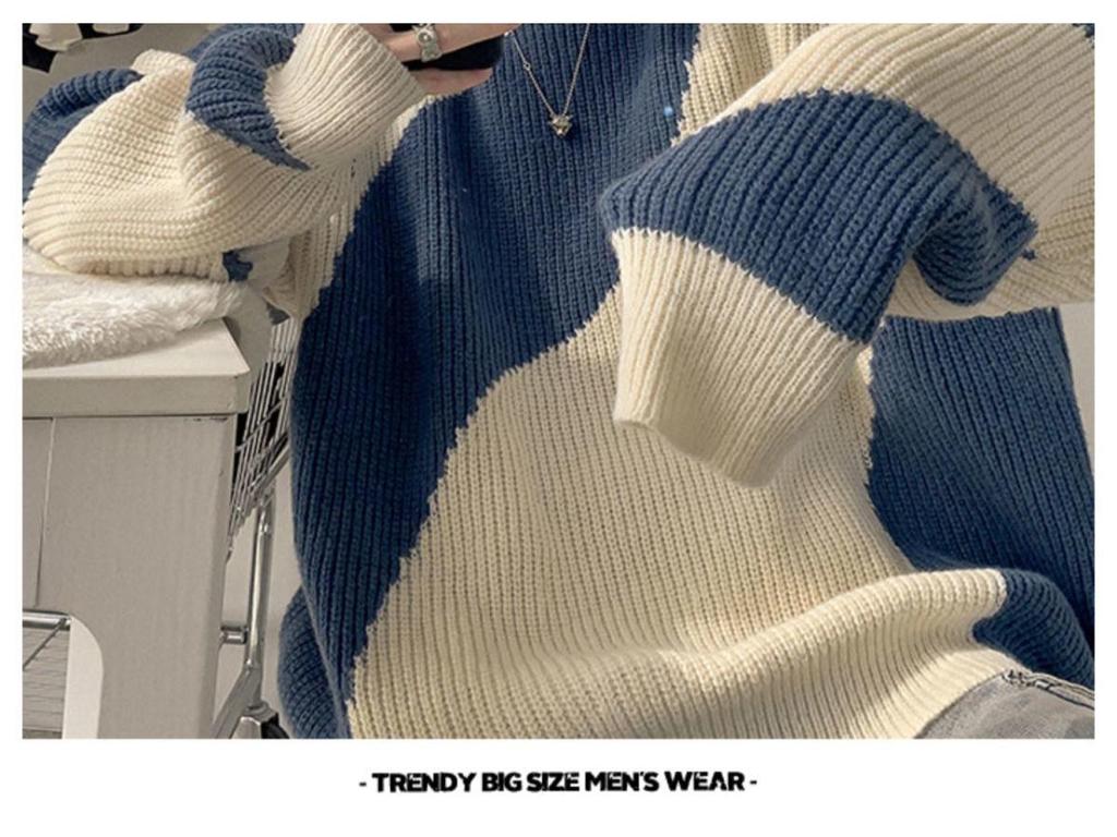 Men's Loose Fit Retro Japanese Style Winter Sweater