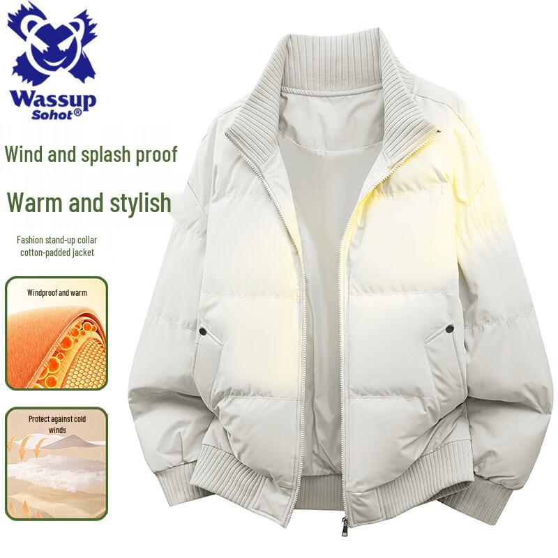 

Wassup Sohot Мужская куртка-пуховик со стойкой XL