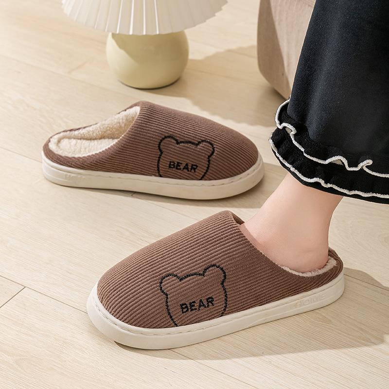 Cotton Slippers Thick-soled Autumn and Winter Home Indoor Dormitory Hotel Plush Warm Floor Support Couple Shoes