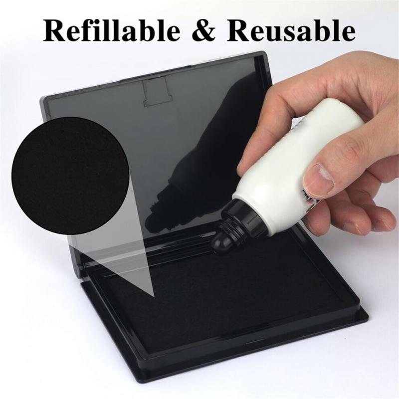 Tampont de haute qualité avec encre noire, 4 x 2,5 pouces – idéal pour le bureau et les loisirs créatifs, compatible avec tous les types de tampons