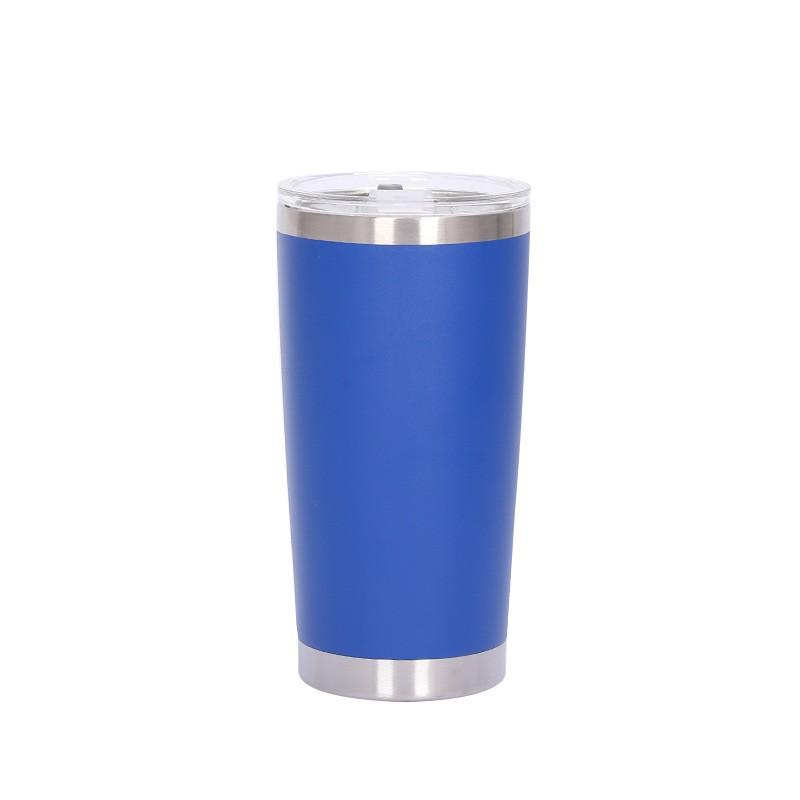 20oz Stainless Steel Car Cup, Double-layer Stainless Steel Thermos Cup, Portable Car Ice-cold Cup