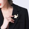 Women Brooch Flying Elephant Design Lapel Pin with Rhinestones Faux Pearl Decor Non-Slip Buckle Scarf Badge Clothing Bags Accessories