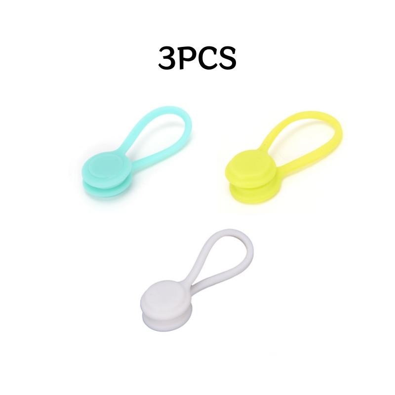 11/1pcs Reusable Magnetic Cable Ties Cord Organizer Silicone Magnetic Cords Tie Cord Winder for Earbuds Stuff Book Marker Fridge