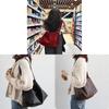 Pu Tote Bag For Women With Inner Zipper Pockets And Spacious Waterdrop Shape For Daily Use