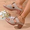 36-43 Plus Size Shoes for Women Summer 2026 Women Slip on Peep Toe Comfortable Platform High Heel Sandals Casual Women Slippers