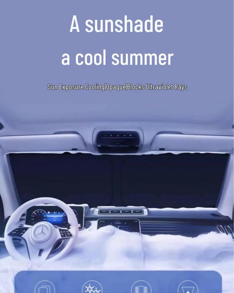 Front Windshield Sunshade - Heat Insulation & UV Protection
