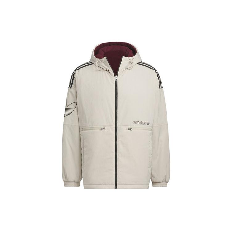 Adidas Originals Trefoil Collection Outfit Puffer Jacket Men's Beige IU4786