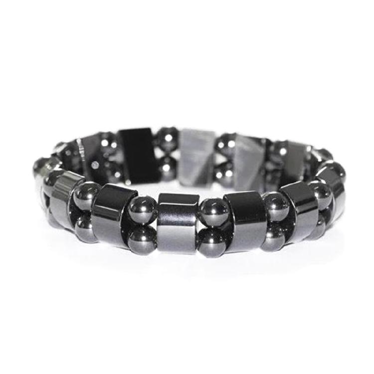 Comodo Braccialetto Magnetico con Perline Design Elastico Estensibile Per Supporto al Benessere e Trendy Quotidiano