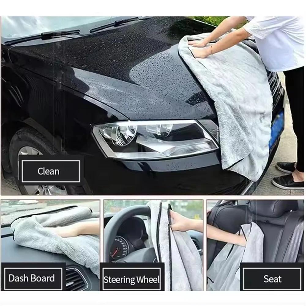 Premium Microfiber Car Wash Towel Super Absorbent One-Pass Auto Drying Cleaning Cloth for Efficient Vehicle Detailing