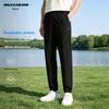 Skechers Carbon Black High Elastic Breathable Comfortable Tapered Fashion Lightweight Casual Knitted Sports Pants Men bottoms X226M032