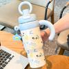 Big Mac thermos cup, large capacity water cup for women, new 2025 high-value ladies' straw office ice cup