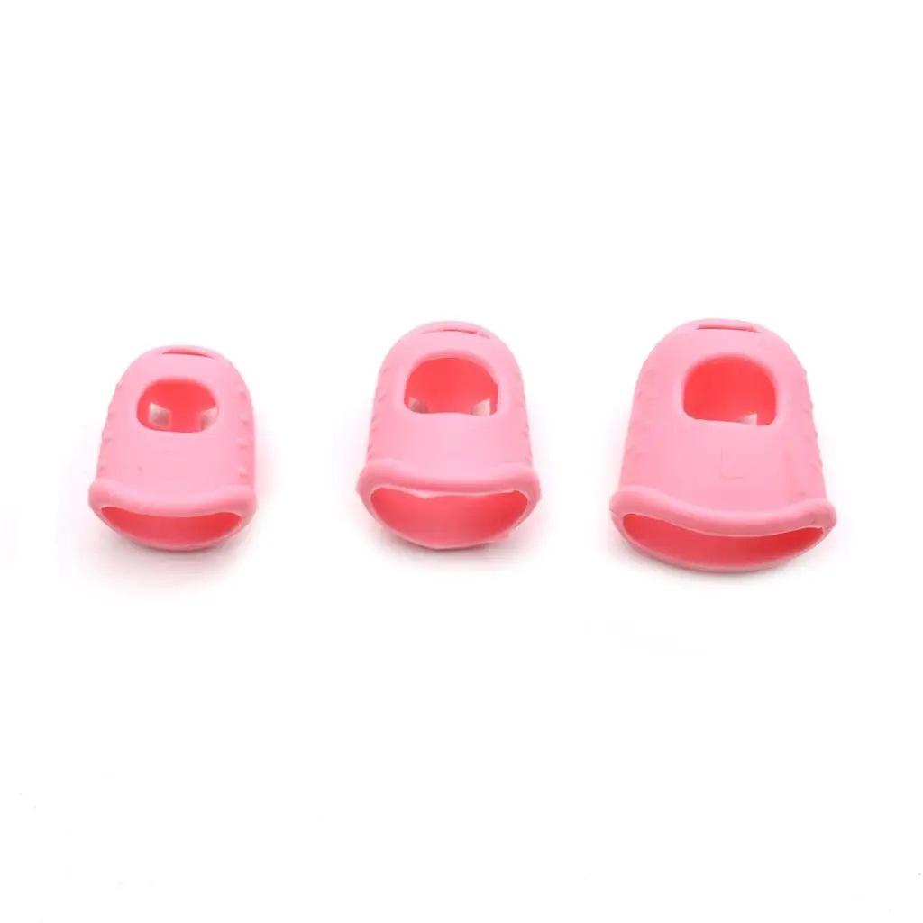 Guitar Finger Protectors (S+3M+L) Silicone Finger Protectors Ventilation Holes Good Elasticity Finger Protectors for Guitar Playing
