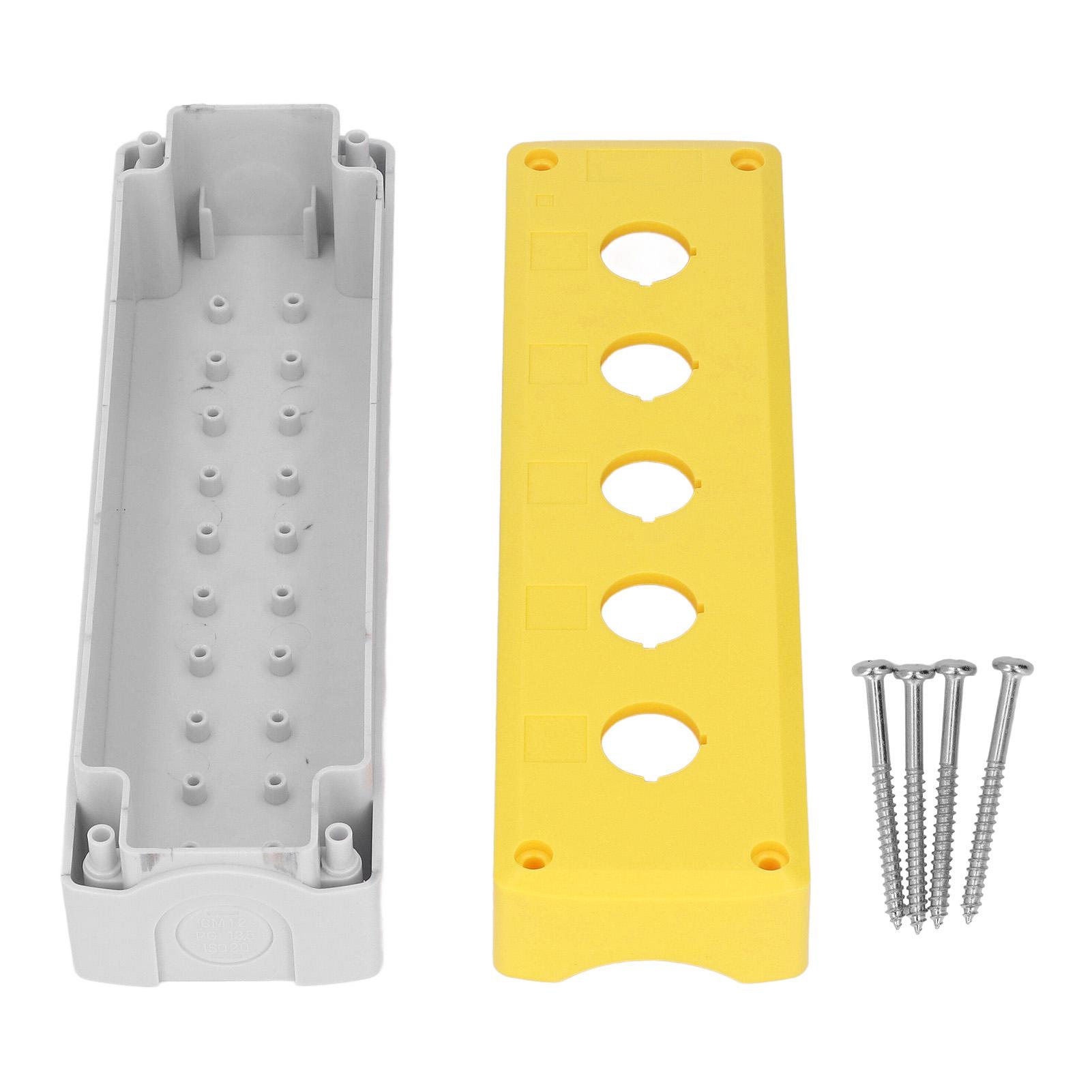

Push Button Box Control Station Case Switch Shell Waterproof Casing 5 Holes for Equipment