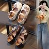 Cute Bowknot Girls' Leather Shoes | Fashionable Baby Princess Flats, Simple Casual Footwear for Toddlers Wedding Shoes