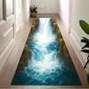 3D Optical Illusion Runner Carpet Waterfall Abyss Entrance Hallway Mat Soft Bedroom Kitchen Rug Home Decor