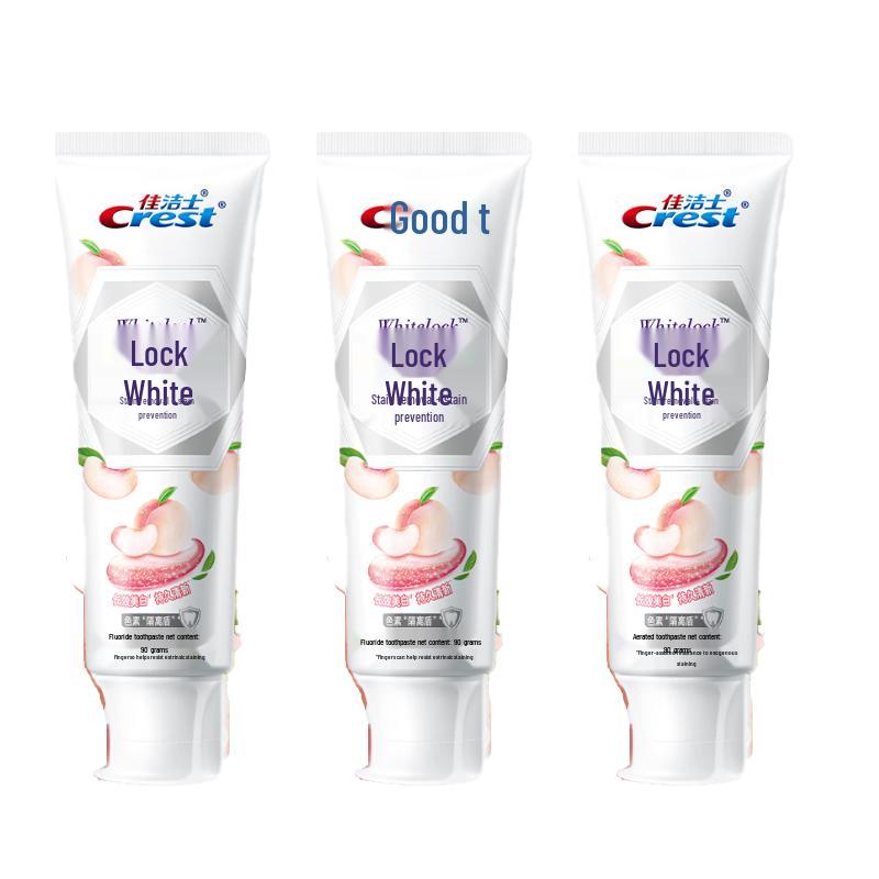 Crest Dual-Color Lock White Peach Toothpaste