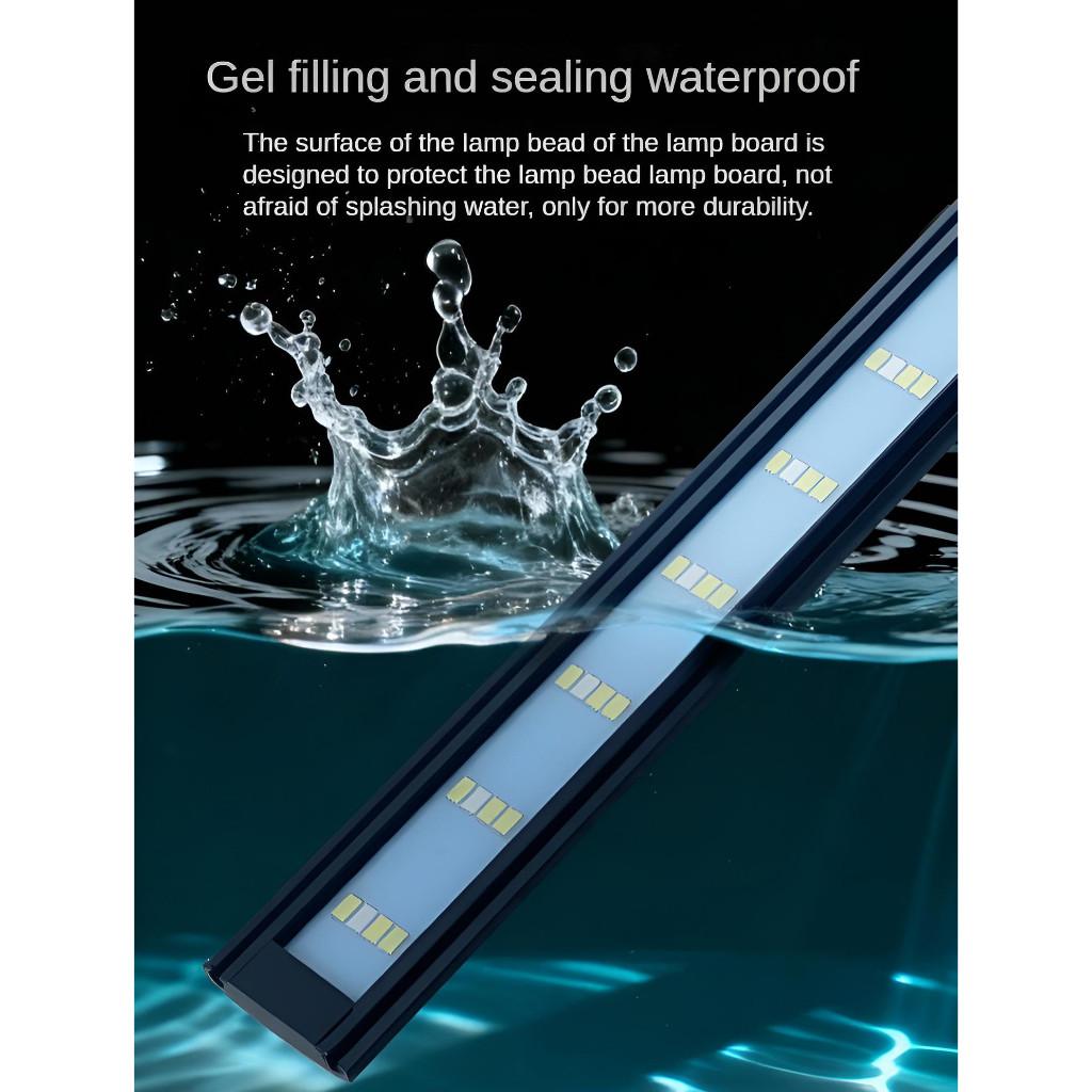 4mm Smart APP Control LED Aquarium Light Waterproof Strobe-Free Ornamental Fish Lamp Slim RGB Dimming Fish Tank Accessories