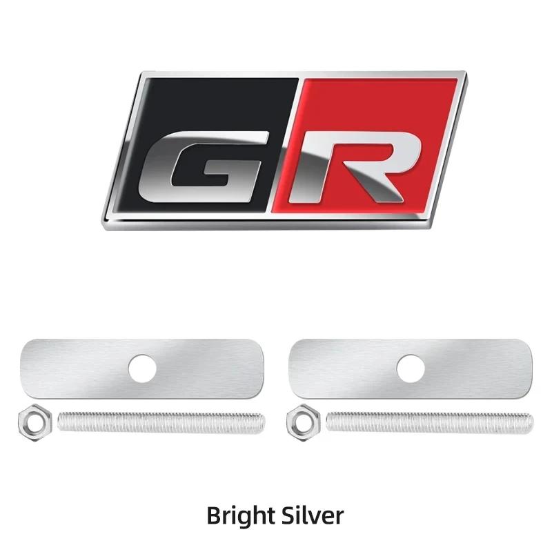 3D Aluminum GR SPORT logo Emblem RACING Badge Auto Body Trunk Deccor Sticker for Toyota Alphard Avensis Prius Verso Crown Yaris