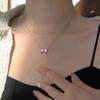Bow Necklace Women's Light Luxury Niche Design Sense Lava Love Clavicle Chain Stainless Steel