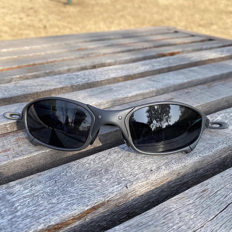 Juliet Polarized Metal Frame Roasted Gray Cycling Glasses Fishing and Mountaineering Sunglasses