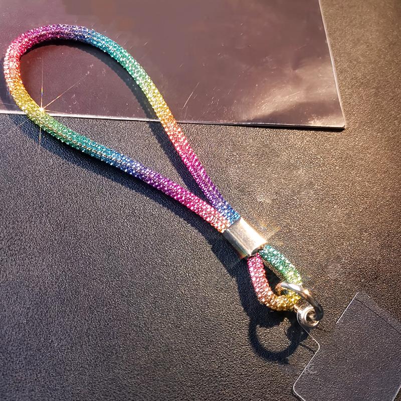

1 шт. Хрустальный ремешок на запястье, веревка, шнурок для телефона от потери, блестящий брелок с водяным сверлом, подвеска для телефона, роскошный страз 1pc