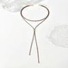 Bohemian Tassel Pendant Chain Suede Beaded Y-Necklace Long Pendant Necklace  Beach Daily
