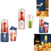 Usb Rechargeable Juicing Bottle With Blade Heads For Travel And Fitness Enthusiasts