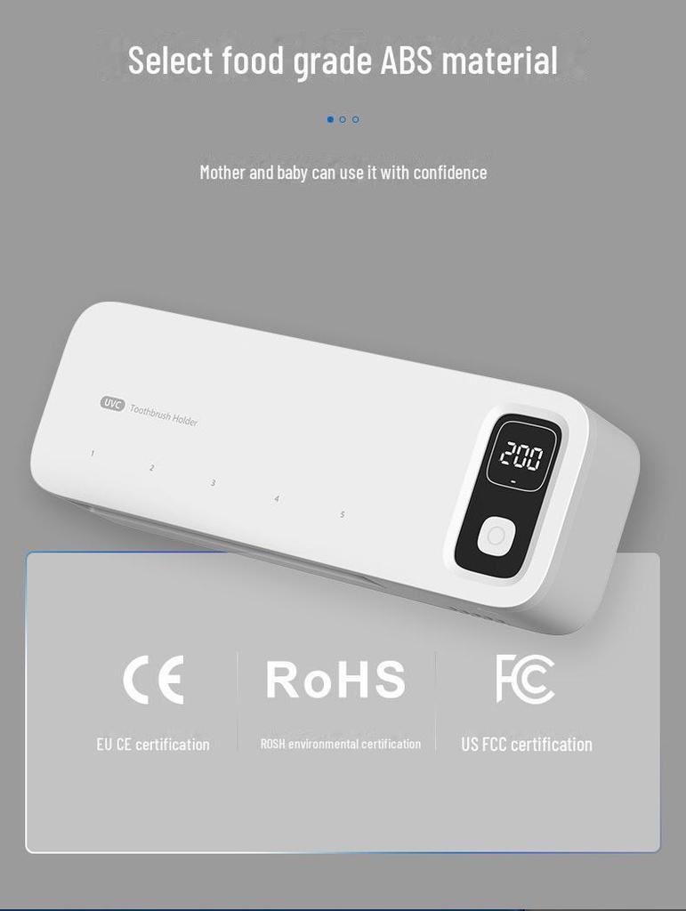 Intelligent UV Tandborststerilisator med Plug-Free Förvaring & Snabb Lufttorkningshållare