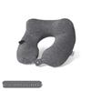 Inflatable U-shaped Travel Neck Pillow - Portable, Ergonomic, Height-Adjustable, Storable Milk Silk Design