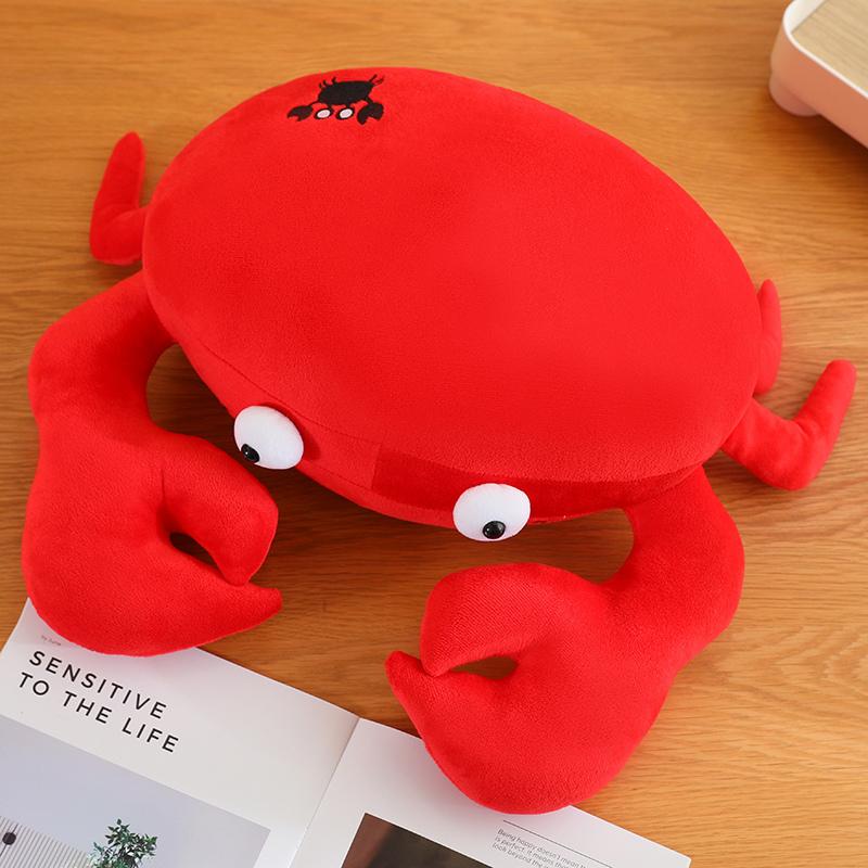 20-80CM Kawaii Cartone Animato Simulazione Anime Peluche Grande Aragosta Peluche Giocattolo Granchio Carino Peluche Cappello Aragosta Bambola Fatta a Mano