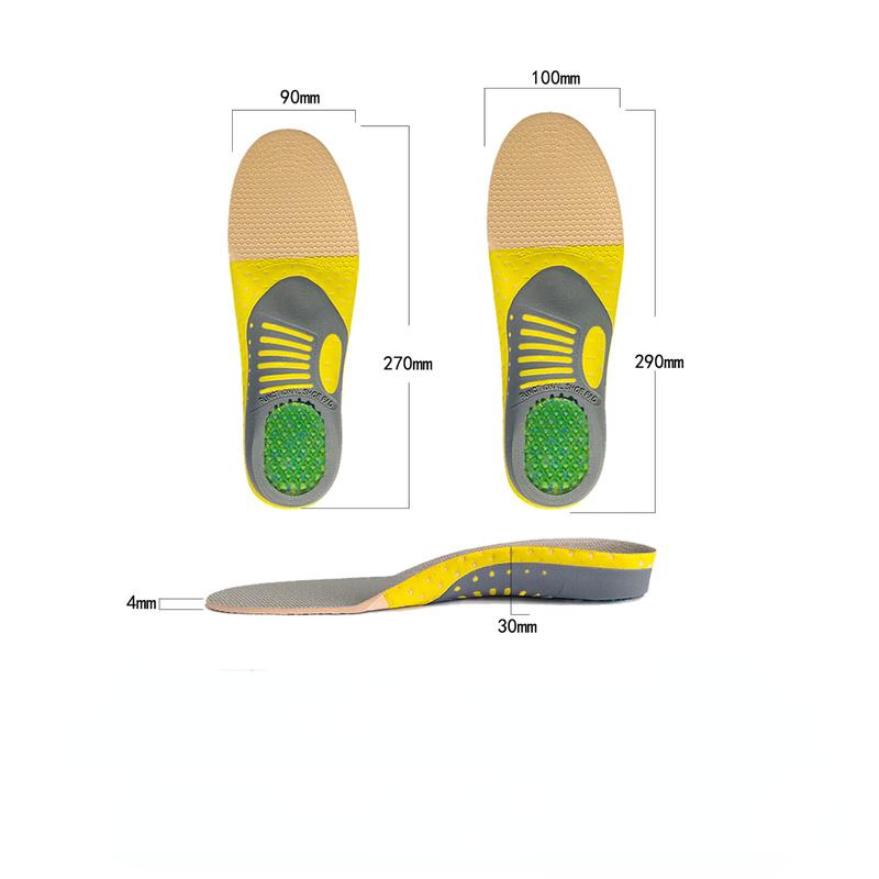 Premium-Gel-Einlegesohlen, orthopädische Plattfuß-Gesundheit, Sohlenpolster für Schuhe, Einlage, Fußgewölbe-Stützpolster für Plantar, Unisex