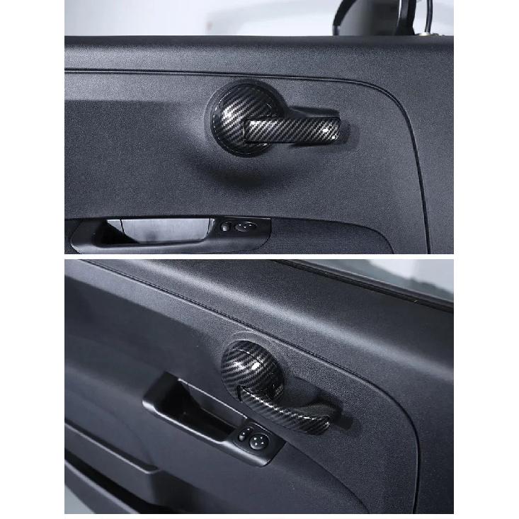 For Fiat 500 2010-2024 ABS Carbon Fiber Car Inside Handle Panel Frame Cover Trim Sticker Car  Accessories