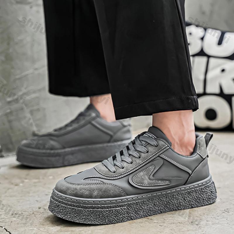 Mode Herren Freizeitsneaker 2025 Frühling Neu Weichsohlige Frühling Herbst Flache Arbeitsschuhe Dicke Sohle Rutschfest Abriebfest Freizeitschuhe