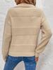 Europe 2026 Autumn/Winter Women's Knitwear: Simple Commuting Style, Solid Color, Half-Zip, Lapel, Patchwork Sweater