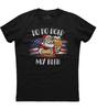 Christmas In July Weihnachtsmann Ho Ho Halte Mein Bier Unisex Schwarzes T-Shirt
