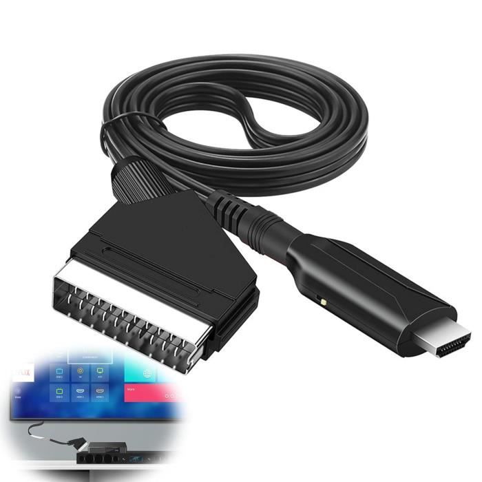 Convertisseur Péritel vers HDMI - GENERIC - D771 - 1080p - Plug and Play - 1m