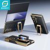 Strap Stand Case for Samsung Galaxy Z TriFold Leather Case with 360°Rotate Metal Kickstand Shockproof Protector Phone Cover