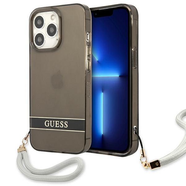 Guess Guhcp13Lhtsgsk Iphone 13 Pro / 136,1 Czarny/Black Hardcase Translucent Stap